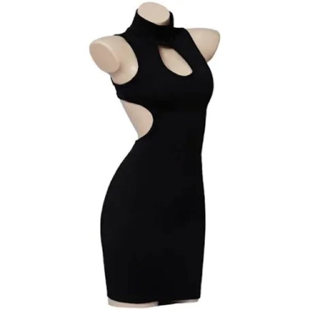 Black Sleeveless Cutout Dress
